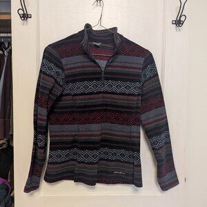 Eddie Bauer 1/4 zip fair isle